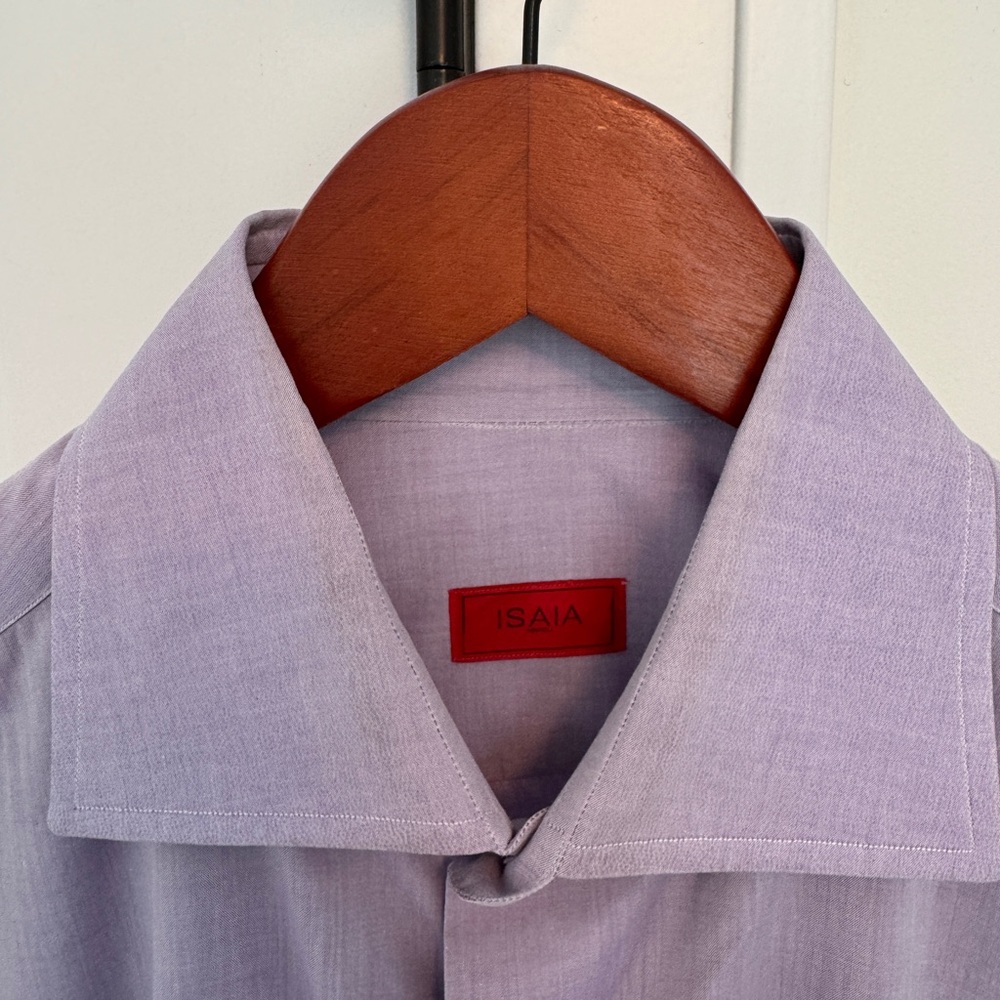 Isaia Cotton Dress Shirt Size 15.5 39 (Pristine Condition)